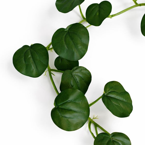 Pack of 6 x 160cm Artificial Round Pilea Botanik Garland Hanging Decoration - Premium Quality