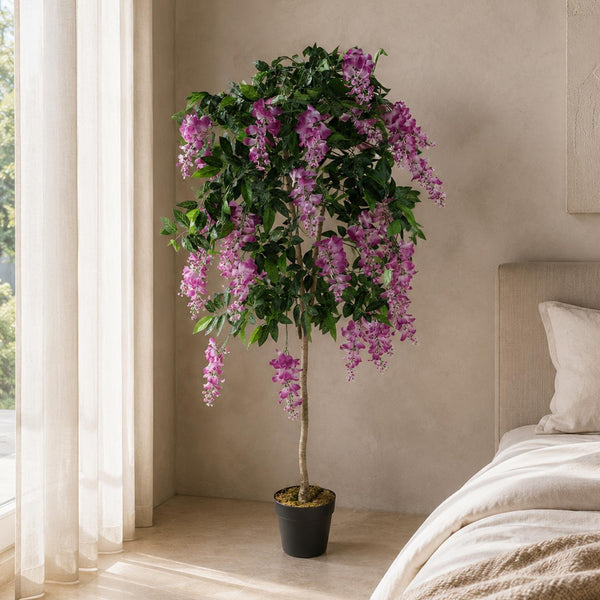 Artificial Wisteria Tree 150cm Artificial Purple/Pink Realistic Botanik