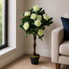Artificial Cream Rose Tree Wedding Twisted Vine Detail 90cm (3ft)