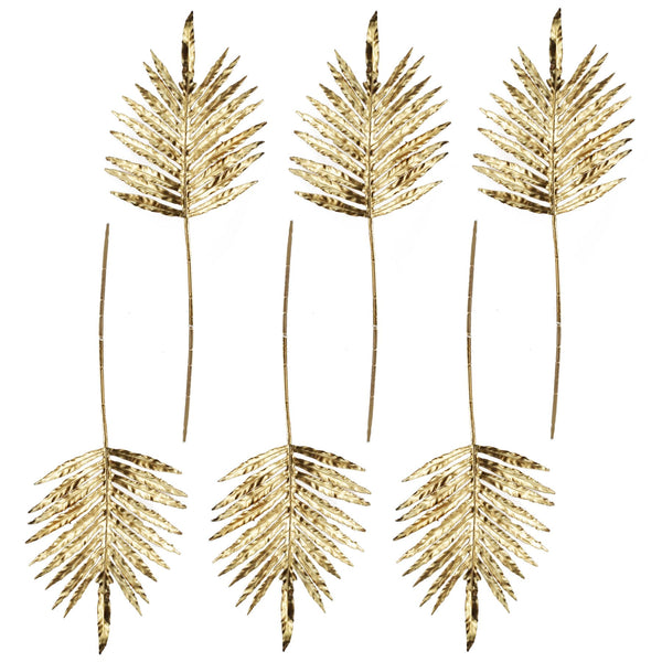 Pack of 6 x Artificial Foliage Gold Monstera Leaf 95cm