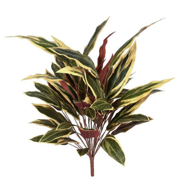 90cm Fire Retardant Caladium Bush with white edge x15w/49Lvs