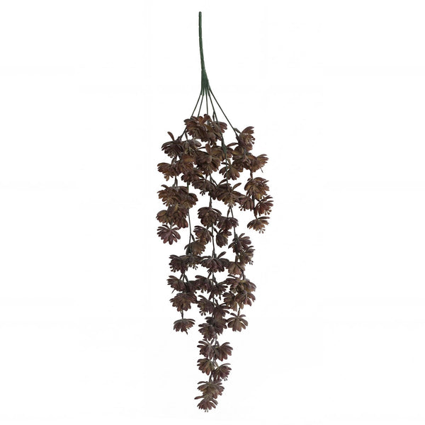 Pack of 6 x 70cm Artificial Trailing Sedum Succulent Plant Dusty Brown Hanging Faux Greenery