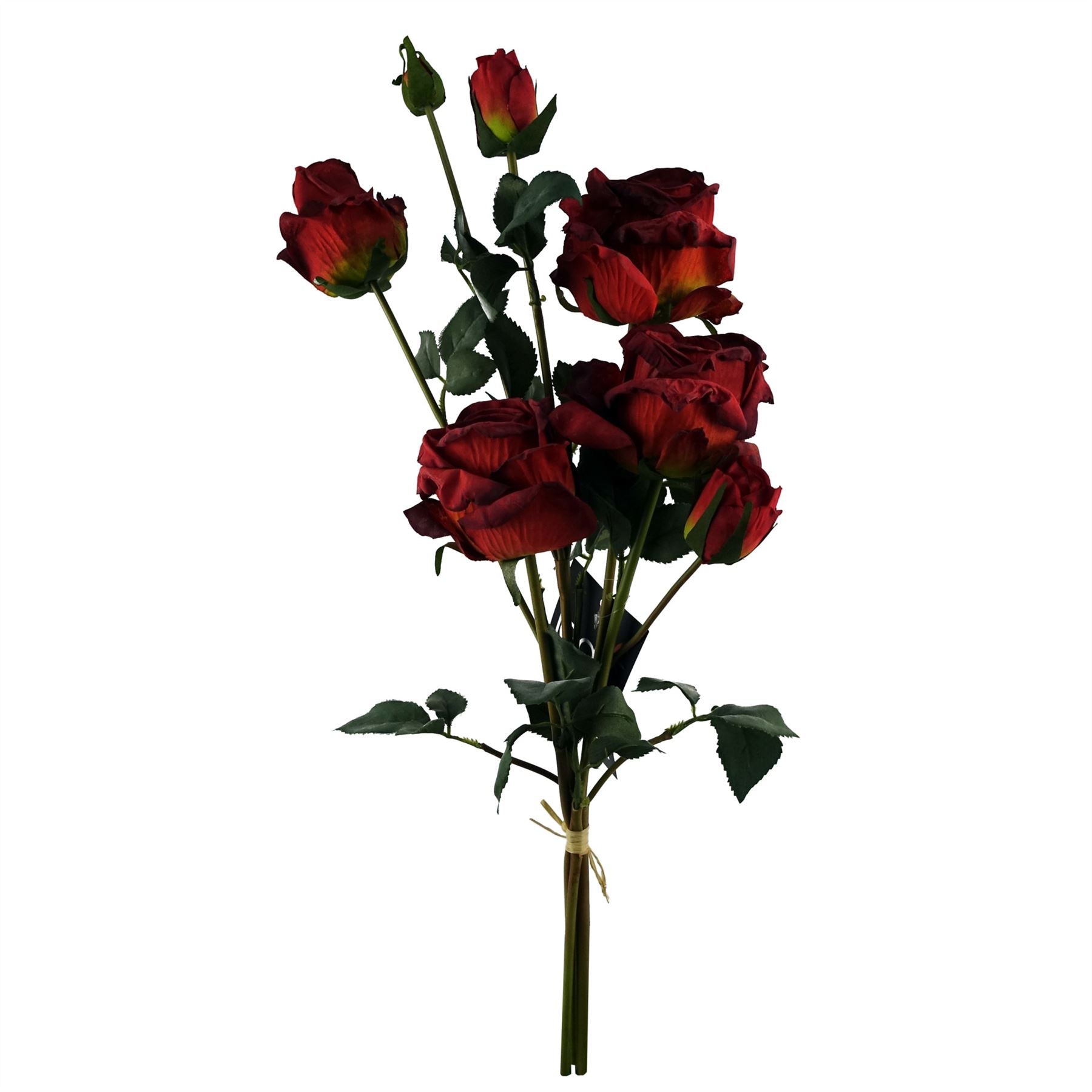 6 x Red Rose Artificial Flowers