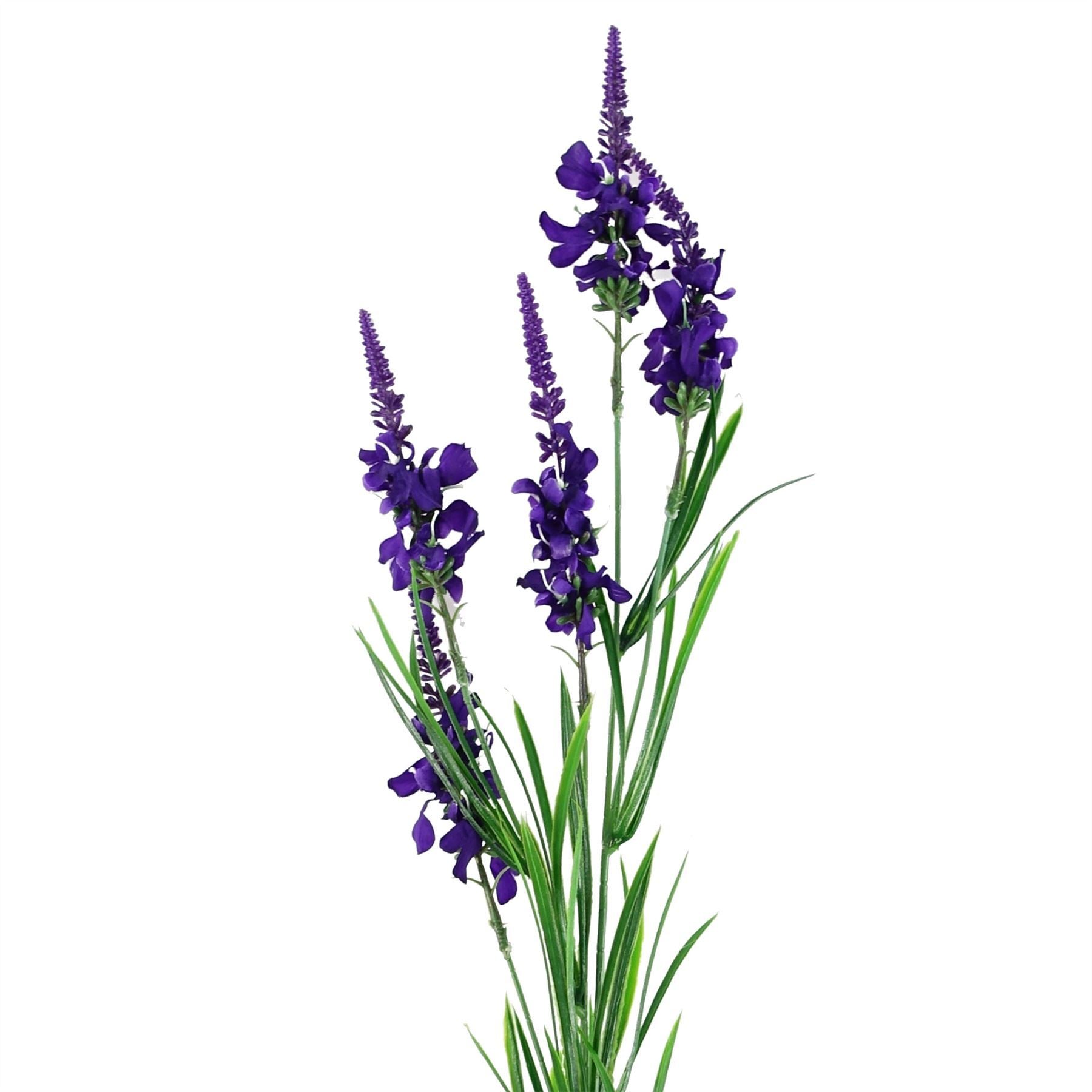 Pack of 6 x 80cm Purple Larkspur Artifical Stem - Premium Quality