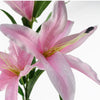 Pack of 6 x Artificial Flowers Large Pink Lily Stem - 3 Flowers 100cm