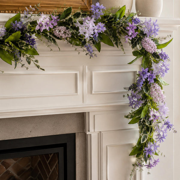 185cm Artificial Lilac and Purple Flower Garland