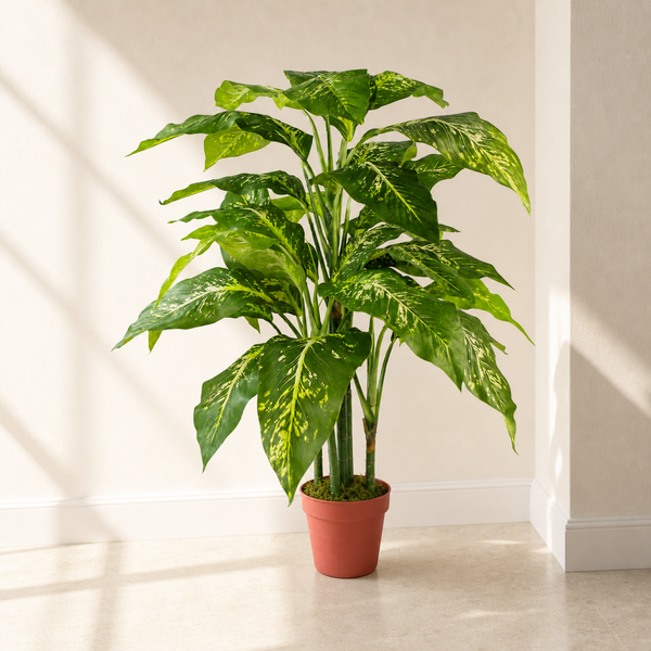 Artificial Large Spotted Plant Fox AglaonemaTree Artificial Plant 100cm Botanik
