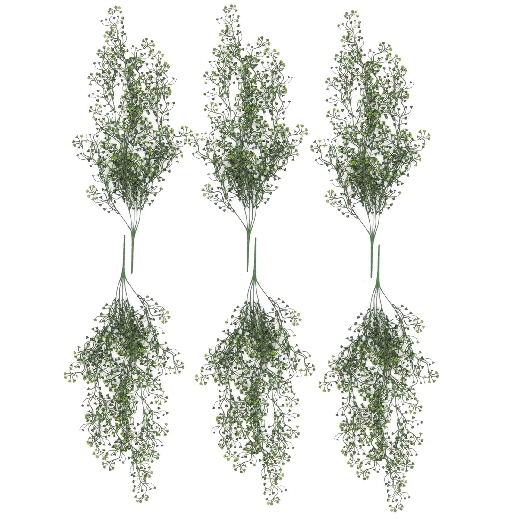 Pack of 6 x Hanging UV and Fire Resistant Artificial String Pearl Plant 75cm - Premium Quality