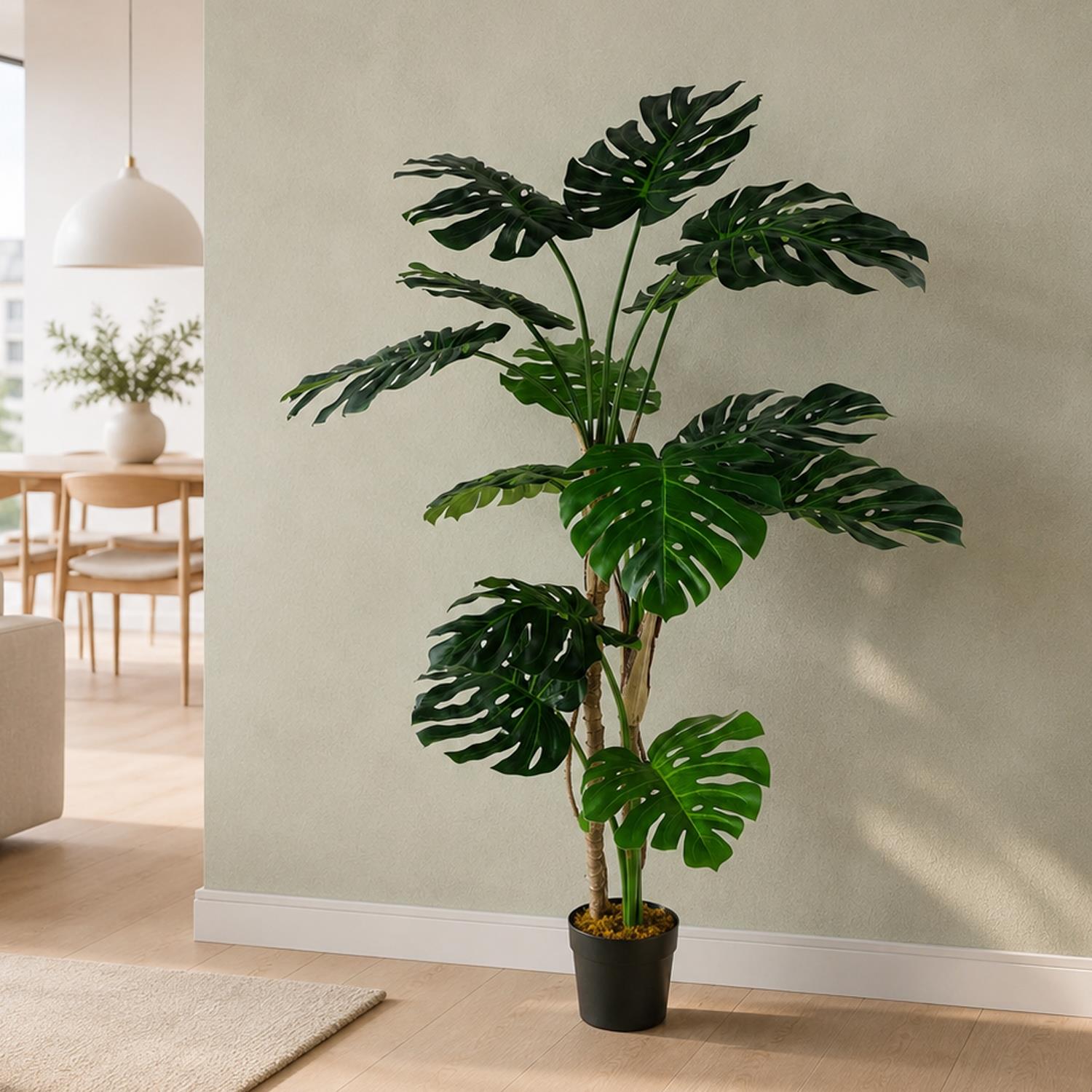 Artificial Monstera Plant 150cm Luxury Cheese Plant 5ft Tall Botanik