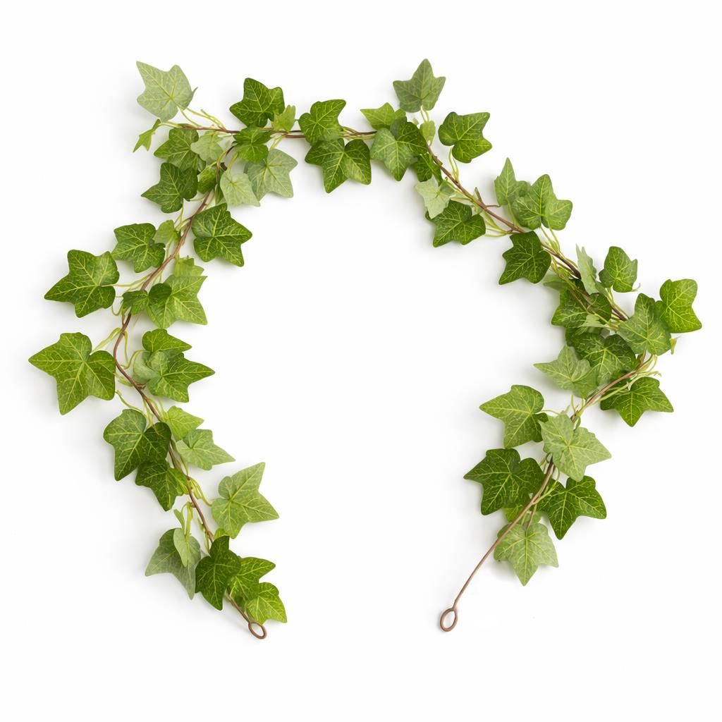 Pack of 6 x 160cm Artificial Ivy Garland Trailing Hanging Plant Faux Foliage - Green