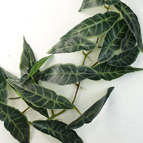 110cm Artificial Hanging Trailing Dark Green Leaf Plant