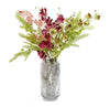 Pack of 6 x 80cm Pink Artificial Mini Orchid Stem - Premium Quality