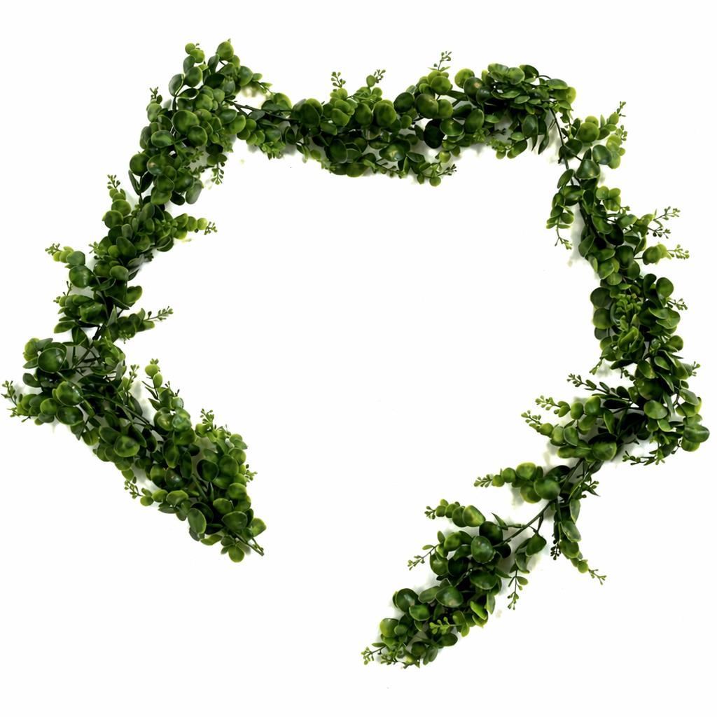 Pack of 6 x 180cm Artificial Eucalyptus Style Green Garland Hanging Decoration - Premium Quality