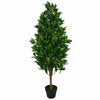 120cm Leaf Realistic Artificial Bay Cone Pair Laurel Topiary