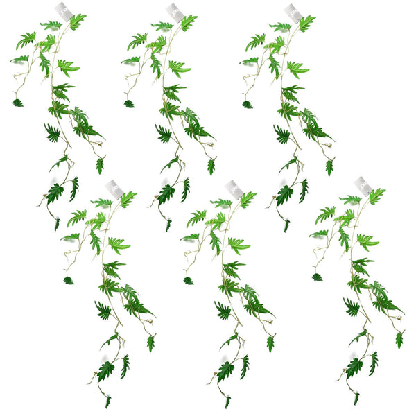 6 x 100cm Artificial Hanging Trailing Philodendron Small Botanik Plant - Premium Quality