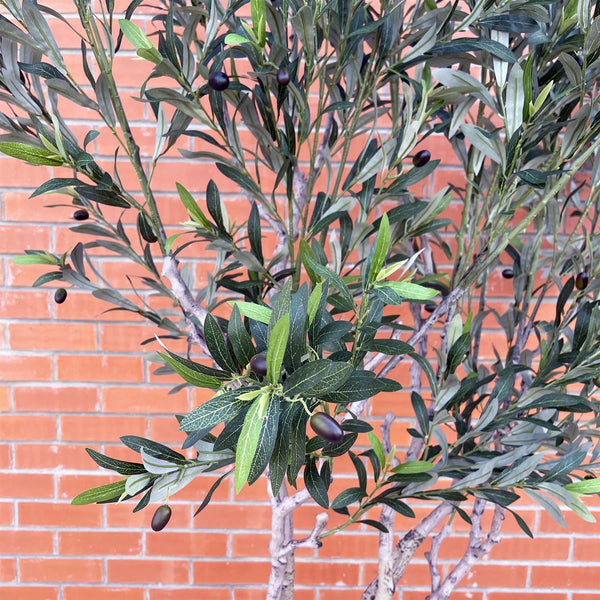 250cm XXL Artificial Olive Tree with Decorative Planter - Premium Quality