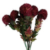 Pack of 6 x 70cm Large Ball Dahlia Artificial Flower Stem Pink - Premium Quality