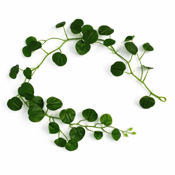 Pack of 6 x 160cm Artificial Round Pilea Botanik Garland Hanging Decoration - Premium Quality