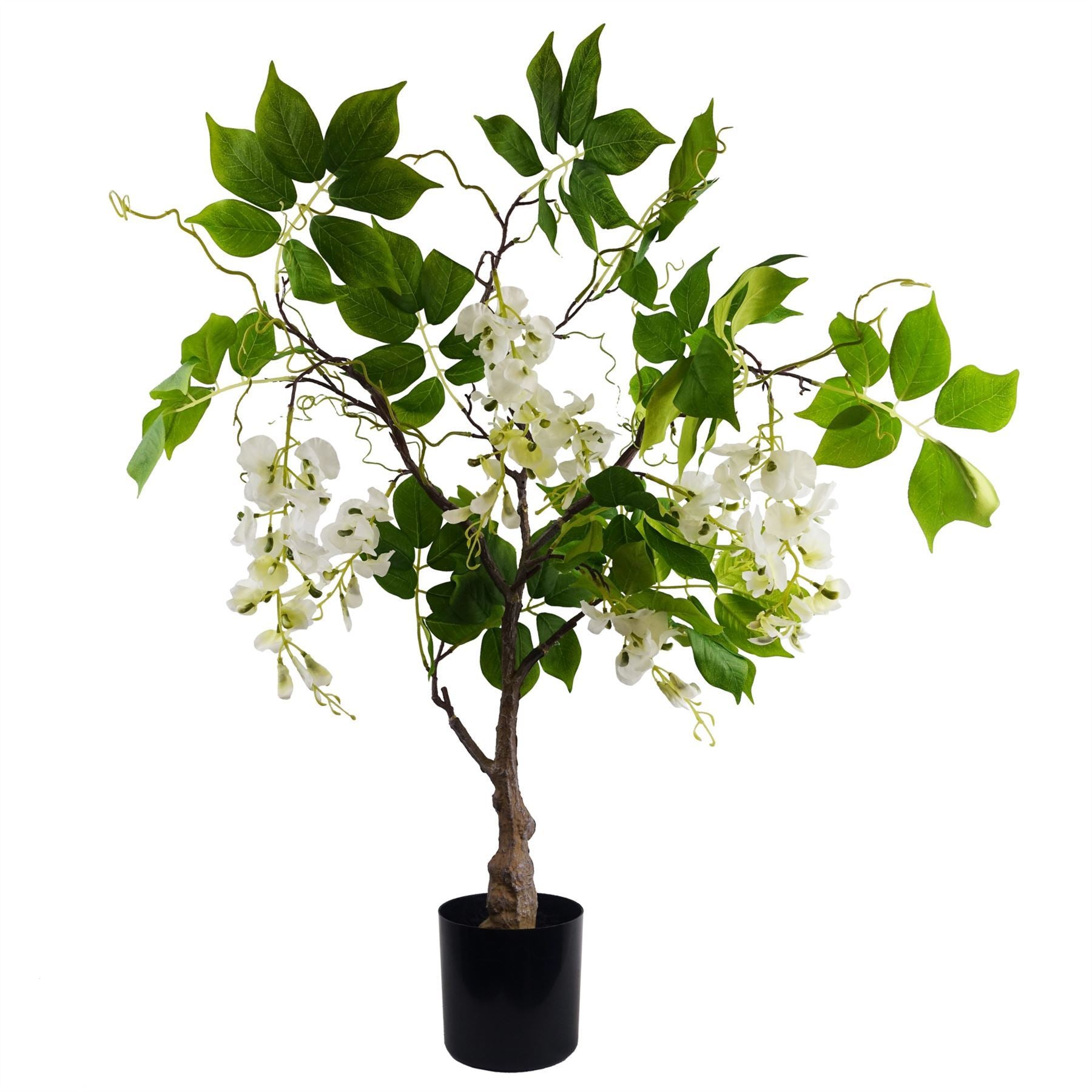 90cm Artificial White Wisteria Bush - Premium Quality