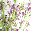 Pack of 6 x 100cm Artificial Foliage Stem with Small Flowers - Purple - Premium Quality
