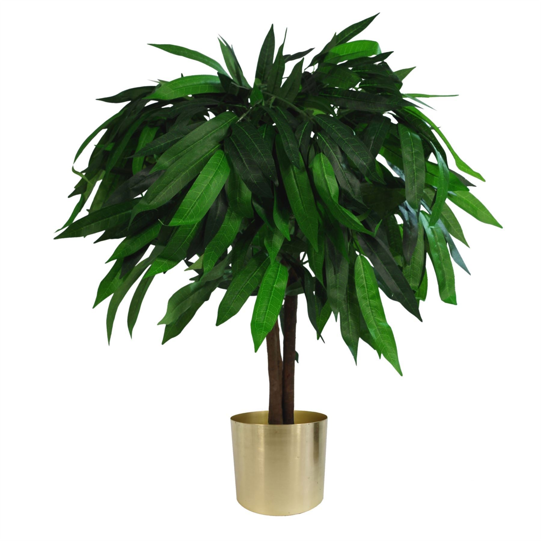 80cm Large Artificial Mango Tree Plant with Metal Planter - Premium Quality
