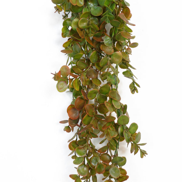 75cm Artificial Trailing Round Leaf Hanging Foliage Plant - Autumn Green & Bronze