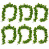 Pack of 6 x 160cm Artificial Green Floral Garland Hanging Foliage Decoration - Premium Quality