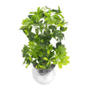 Artificial Arboricola Plant 75cm Silver Planter