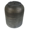 47cm x 41cm Coya Silver Ridged Planter Extra Large Composite Plant Pot - Premium Quality