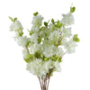 Artificial Flowers White Blossom Stem 100cm