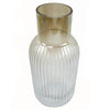 Glass Vase Ridged Ombre Glass Vase 34cm