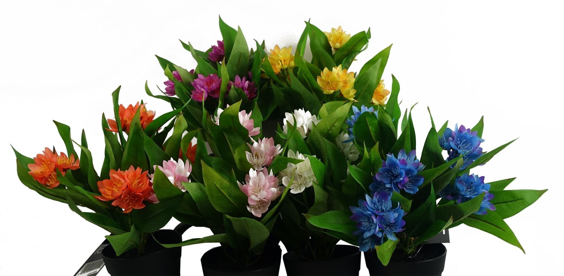 18cm Artificial Freesia Plant Yellow Flowering - Premium Quality