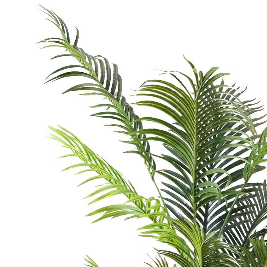 160cm Artificial Palm Tree with 15 Leaves in White Pot - Premium Quality
