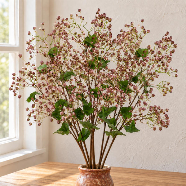 Pack of 6 x 86cm Artificial Dusky Pink Daphne Berry Sprays