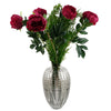 Pack of 6 x 80cm Artificial Dark Pink Peony Stem - Premium Quality