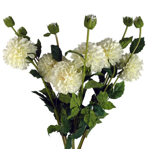 Dhalia PomPom Artificial Flowers Cream