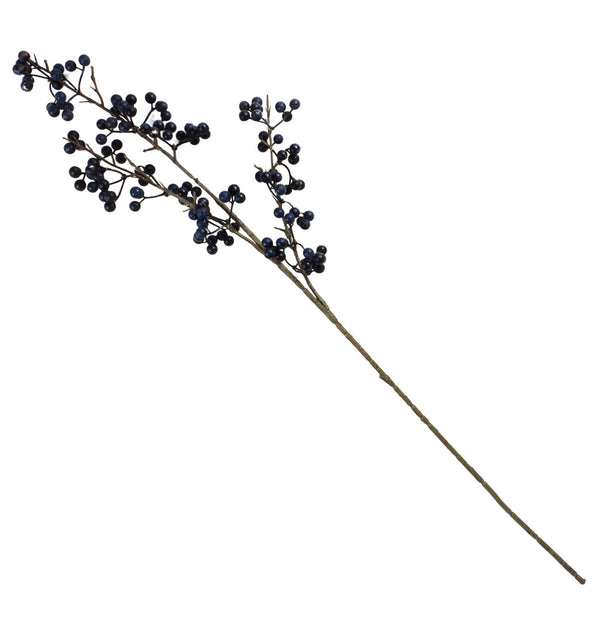 Artificial Blue Christmas Berry Spray 70cm Xmas