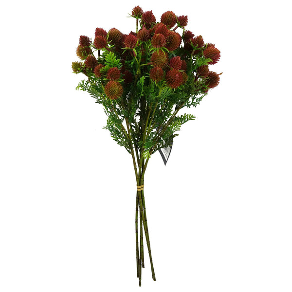 Pack of 6 x 55cm Craspedia Stem Red Artificial