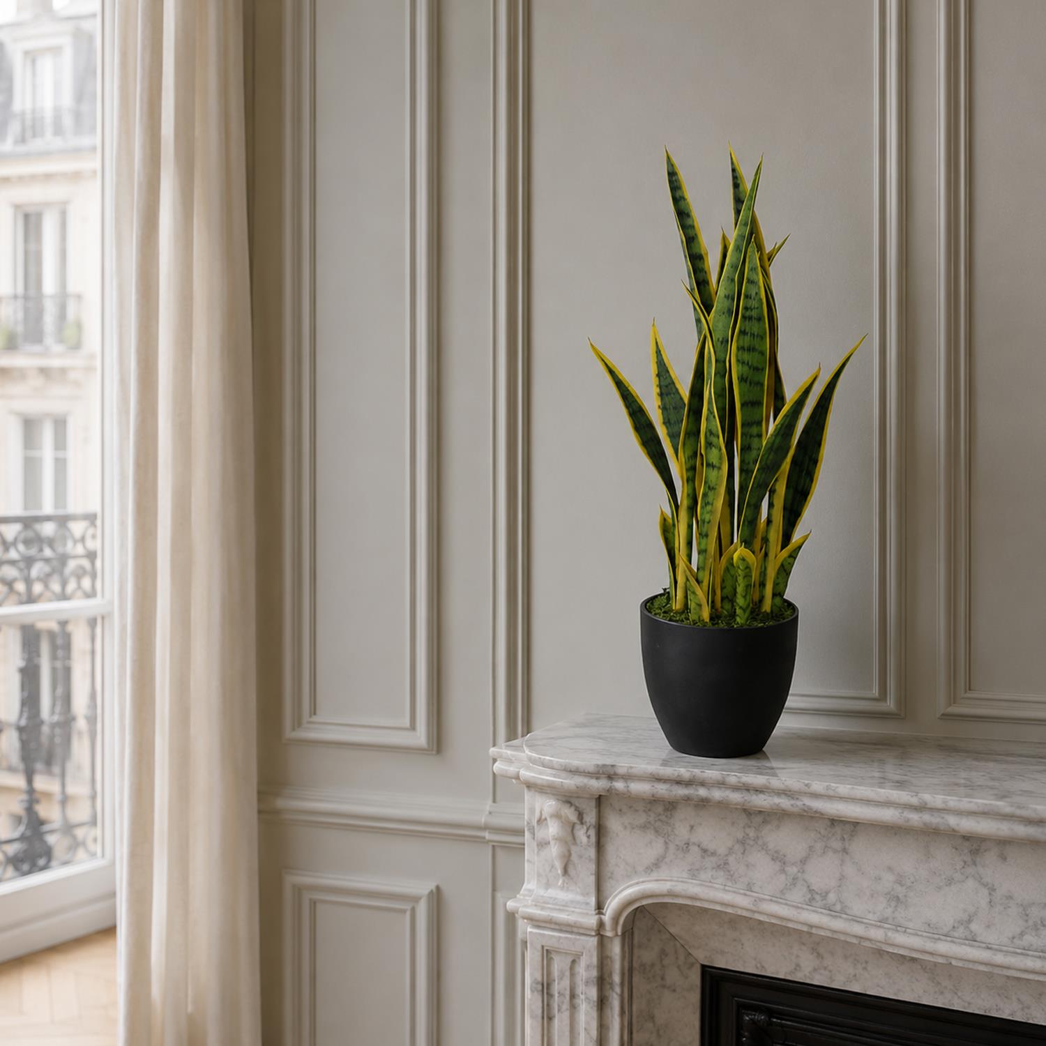 70cm Artificial Sansevieria with pot - Premium Quality
