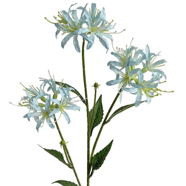 Pack of 6 x 72cm Artificial Light Blue Spider Lily Stems