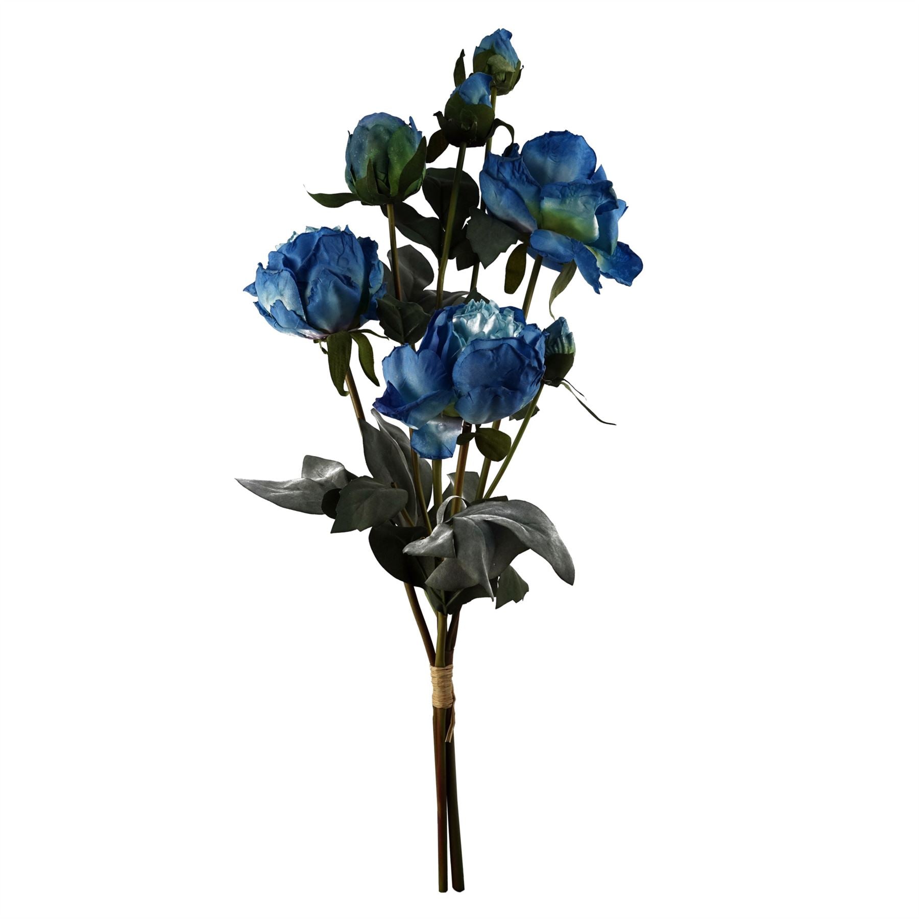 6 x Blue Peony Artificial Flower