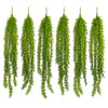 Pack of 6 x 80cm Artificial Trailing Fern Style Hanging Plant Faux Greenery Vine