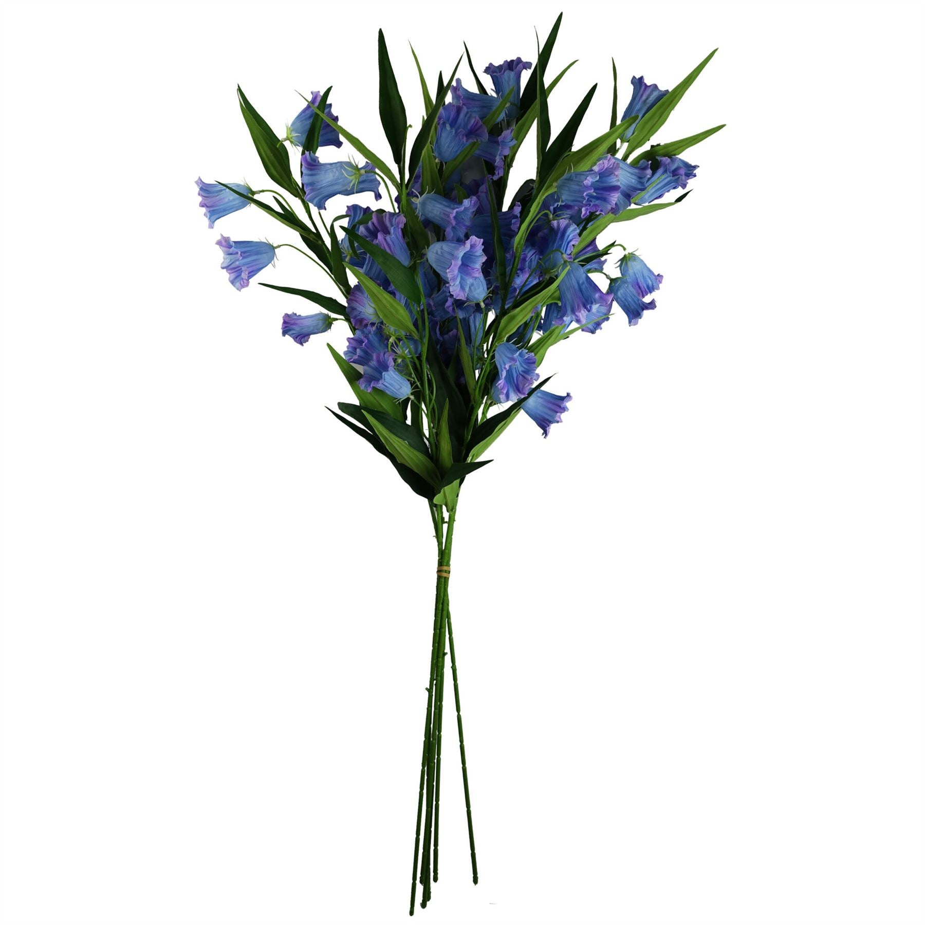 Pack of 6 x 100cm Trumpet Artificial Flower Stem Blue