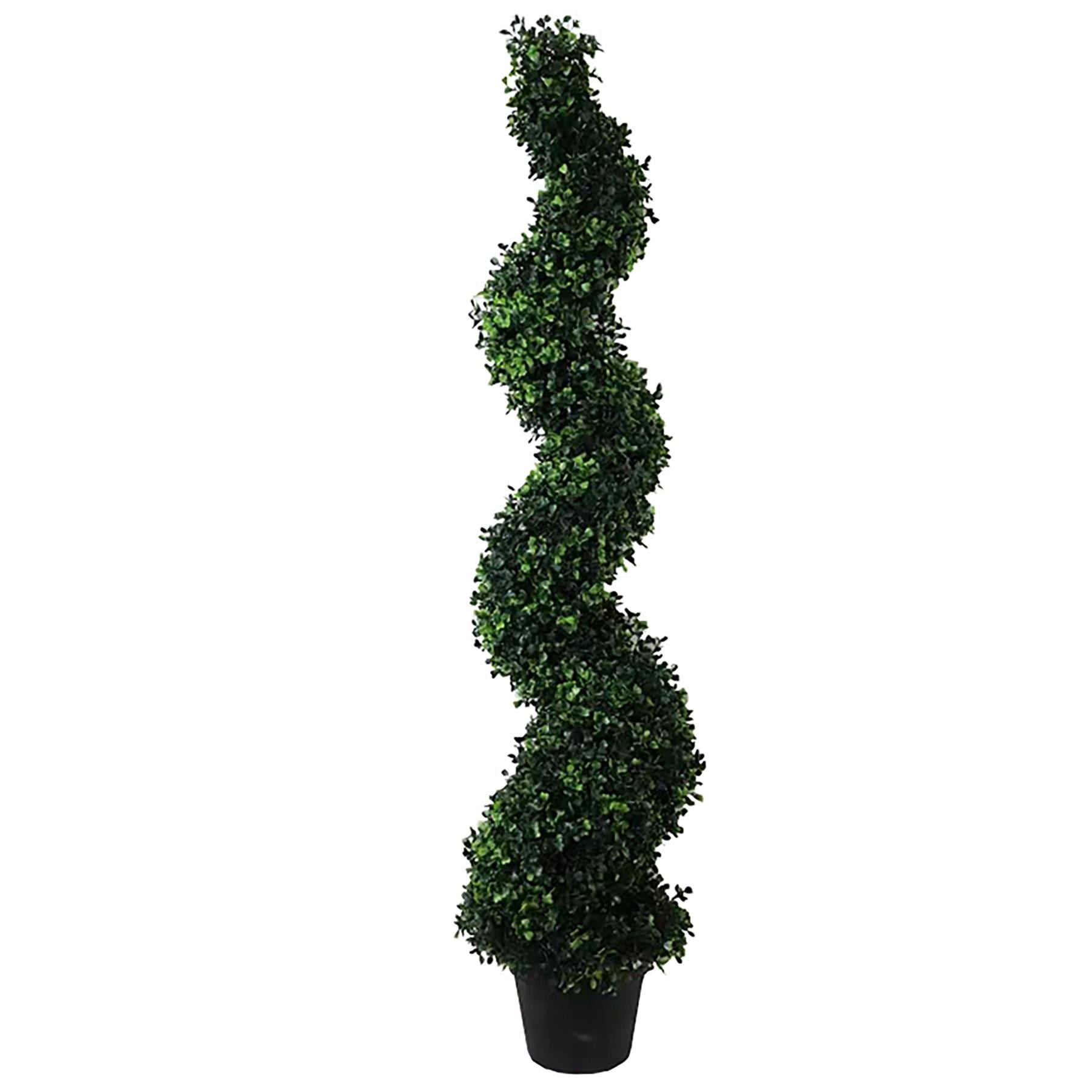 120cm Artificial Natural Boxwood Spiral Topiary - Premium Quality