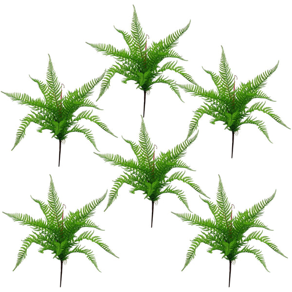 Artificial Fern Plant 60cm Bushy Dixie Wood Fern Plant Pack x 6