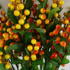 Pack of 6 x 70cm Artificial Orange Berry Spray - Premium Quality
