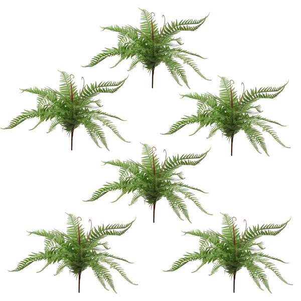 Artificial Fern Plant 60cm Bushy Dixie Wood Fern Plant Pack x 6