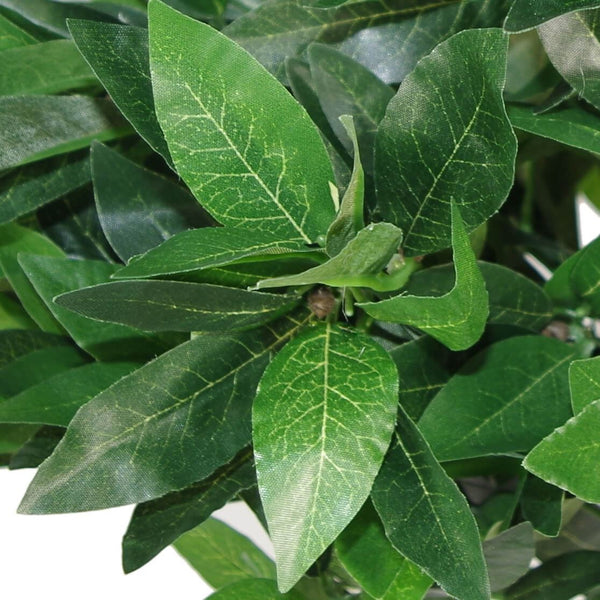 Pair Artificial Bay Topiary Trees Green 120cm Trunk