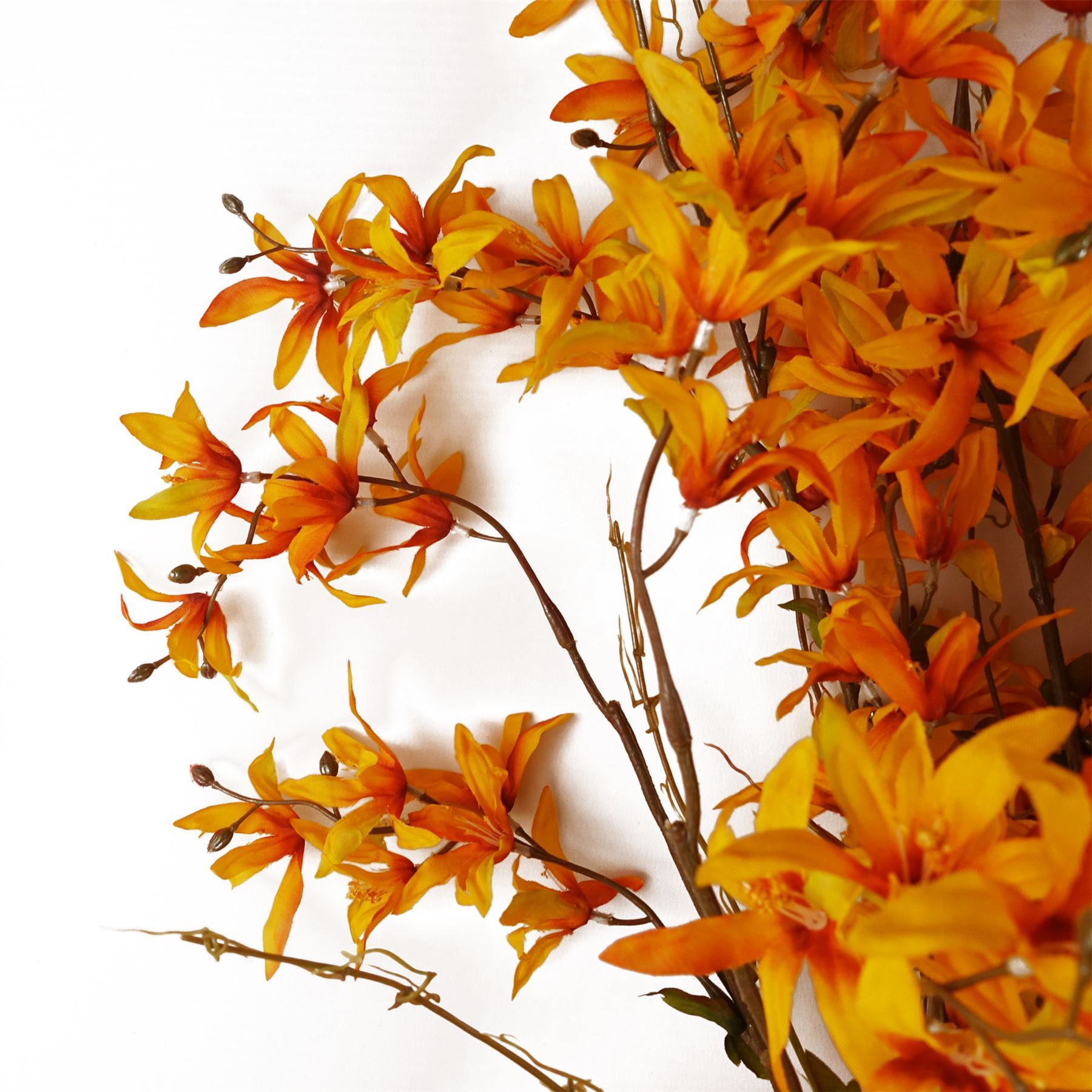 6x 130cm Yellow Blossom Floral Spray Artificial - Premium Quality