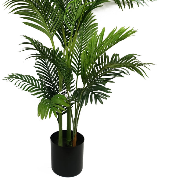 Artificial Palm Tree Extra Large - HUGE 180cm 6FT Silver Metal Planter